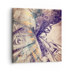 Schilderen op canvas - In grote haast - 30x30 cm