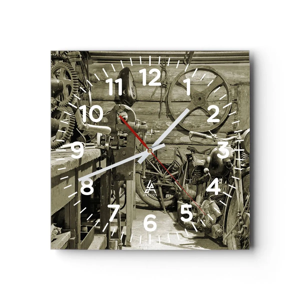 Wandklok - Klok - In de schuur van oom Władek - 30x30 cm