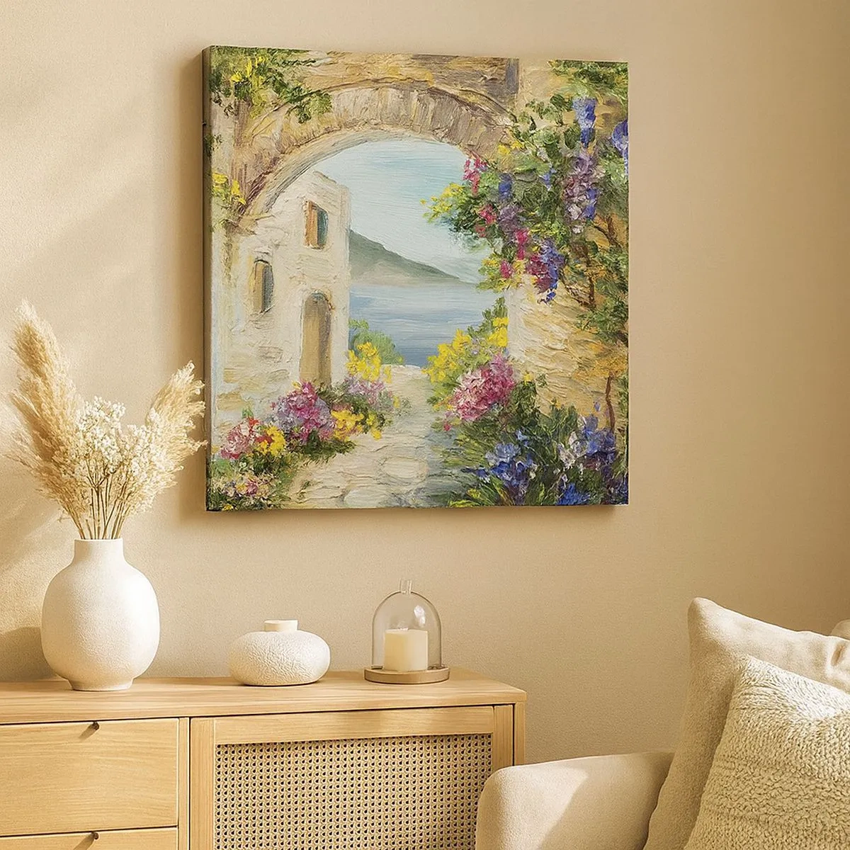 Schilderen op canvas - De charme van een kustprovincie - 30x30 cm