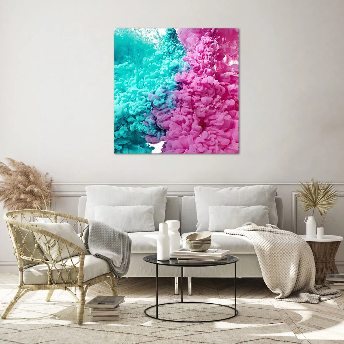 Schilderen op glas - Laatst gevecht - 60x60 cm