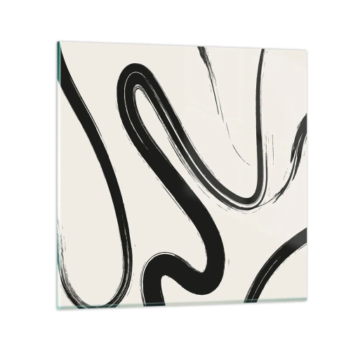 Schilderen op glas - Zwart-wit eigenzinnigheid - 50x50 cm