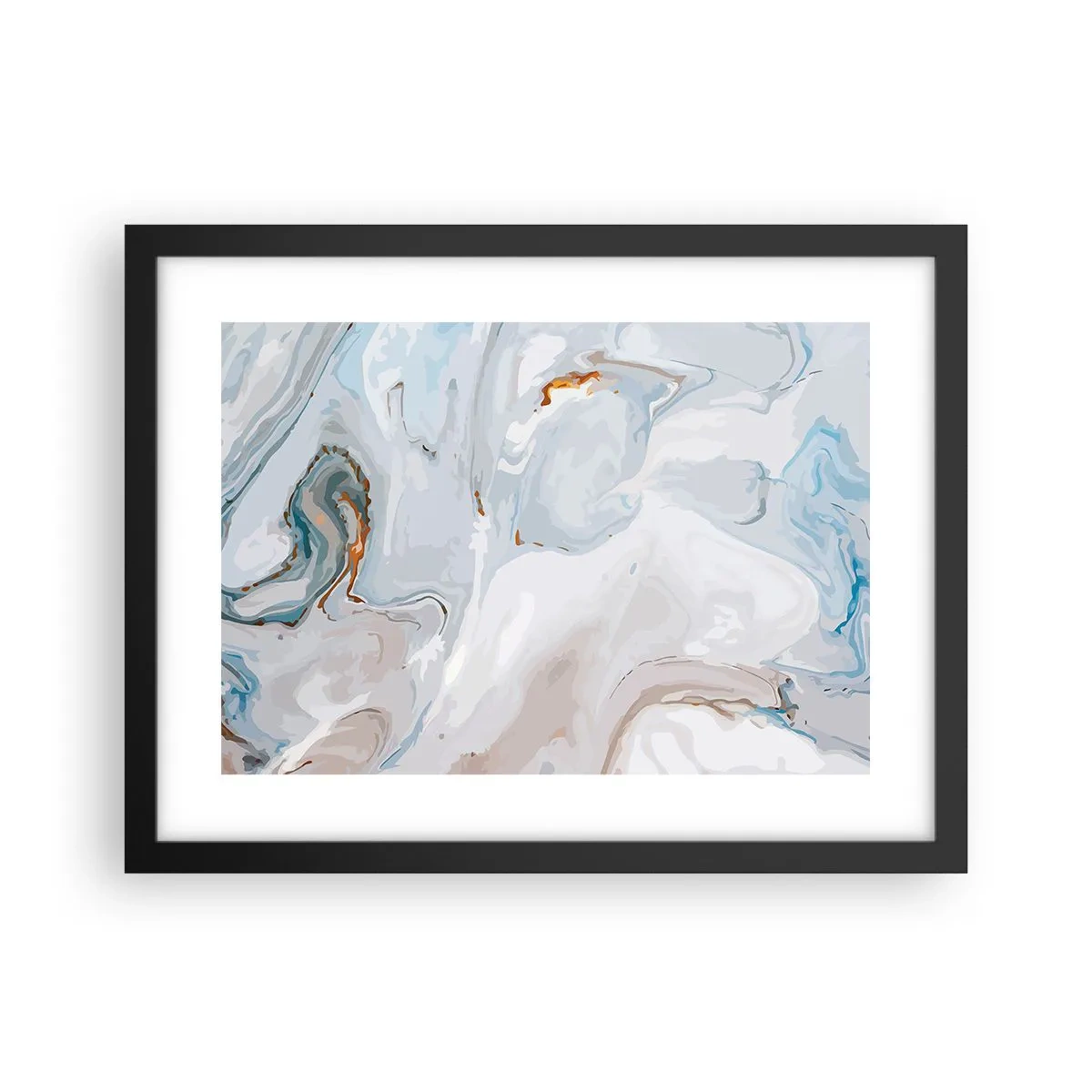 Poster in een zwarte lijst - Het wit is verheven - 40x30 cm