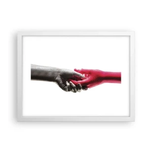 Poster in een witte lijst - Samen, hoewel anders - 40x30 cm