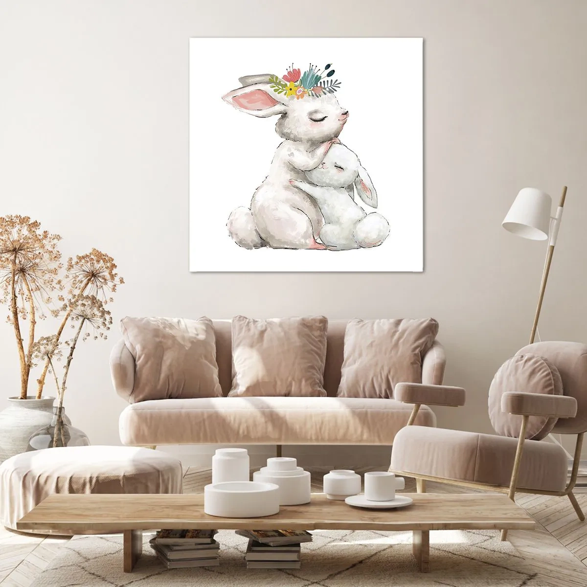 Schilderen op canvas - Het is het beste met mama - 50x50 cm