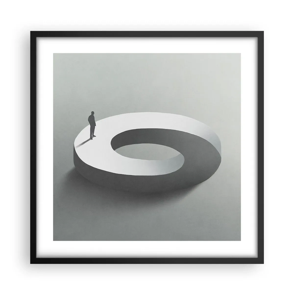 Poster in een zwarte lijst - En wees hier slim - 50x50 cm