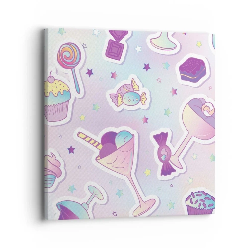 Schilderen op canvas - Dat het elke dag een verjaardag zou zijn - 40x40 cm