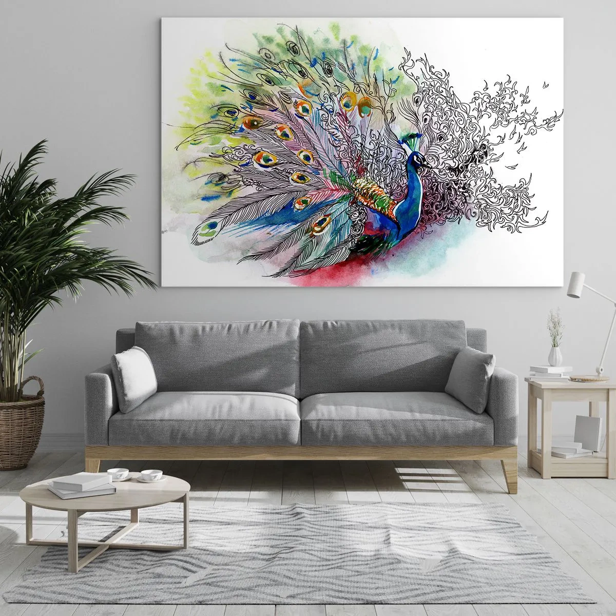 Schilderen op glas - Met trots tegen grijs - 100x70 cm