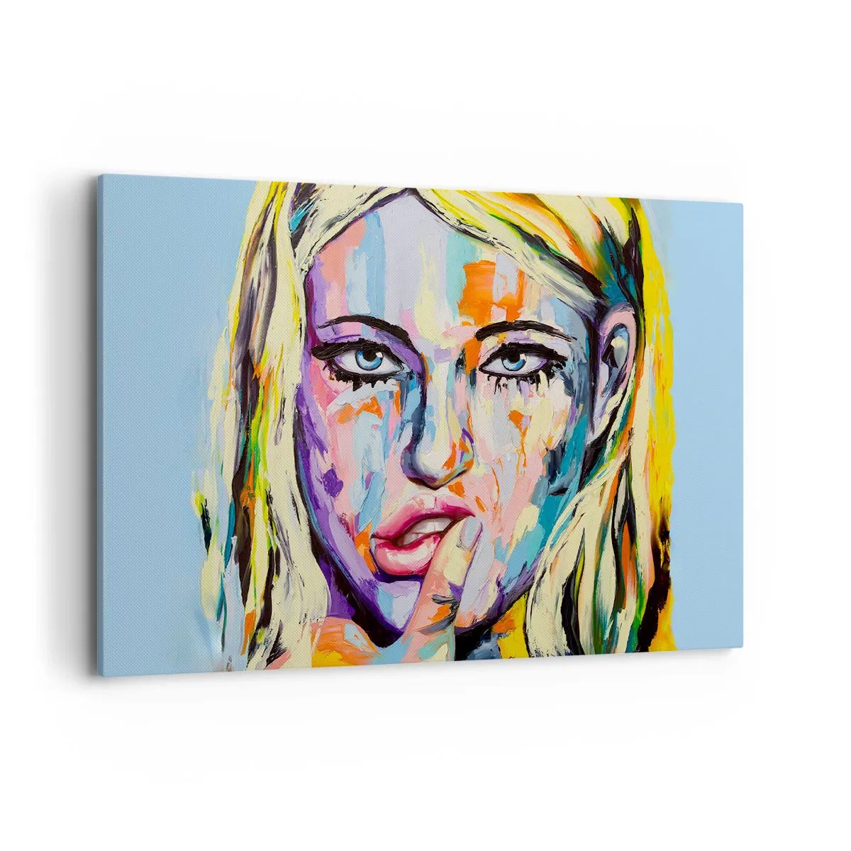 Schilderen op canvas - Kijk haar recht in de ogen - 120x80 cm