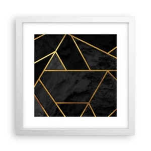 Poster in een witte lijst - Duisternis en glans - 30x30 cm