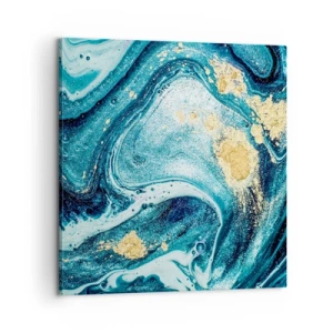 Schilderen op canvas - Blauwe draaikolk - 60x60 cm