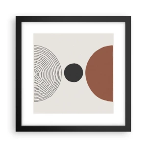 Poster in een zwarte lijst - Het middelpunt van de aandacht - 30x30 cm
