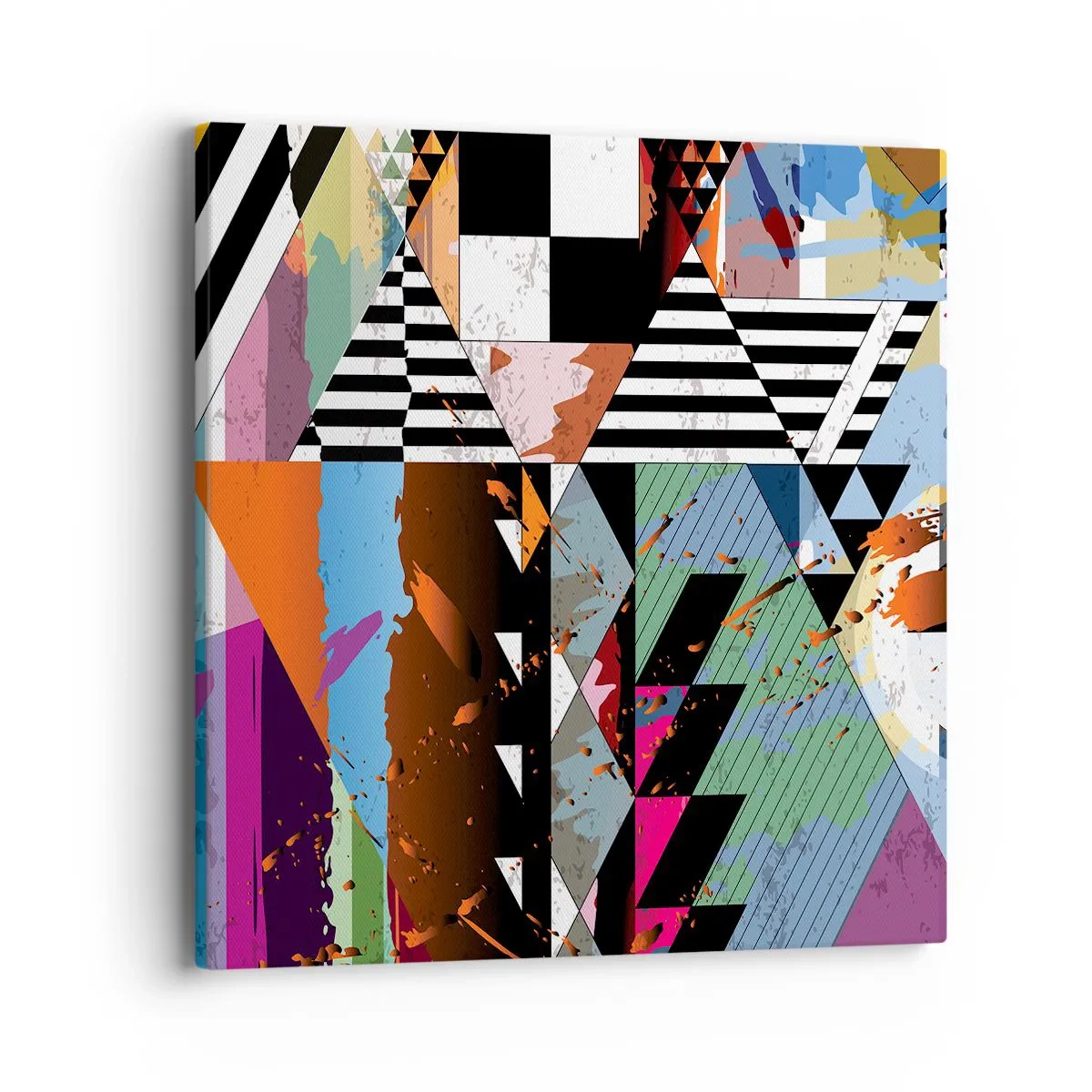 Schilderen op canvas - Geometrisch en organisch - 40x40 cm