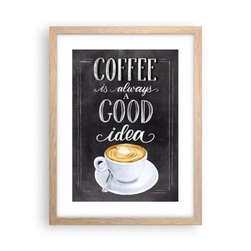 Een poster in een licht eiken lijst - Of course! - 30x40 cm
