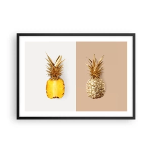 Poster in een zwarte lijst - Ananas voor ons - 70x50 cm