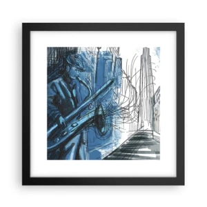 Poster in een zwarte lijst - Stedelijke Rapsodie - 30x30 cm