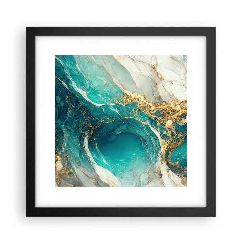 Poster in een zwarte lijst - Compositie met goudaders - 30x30 cm