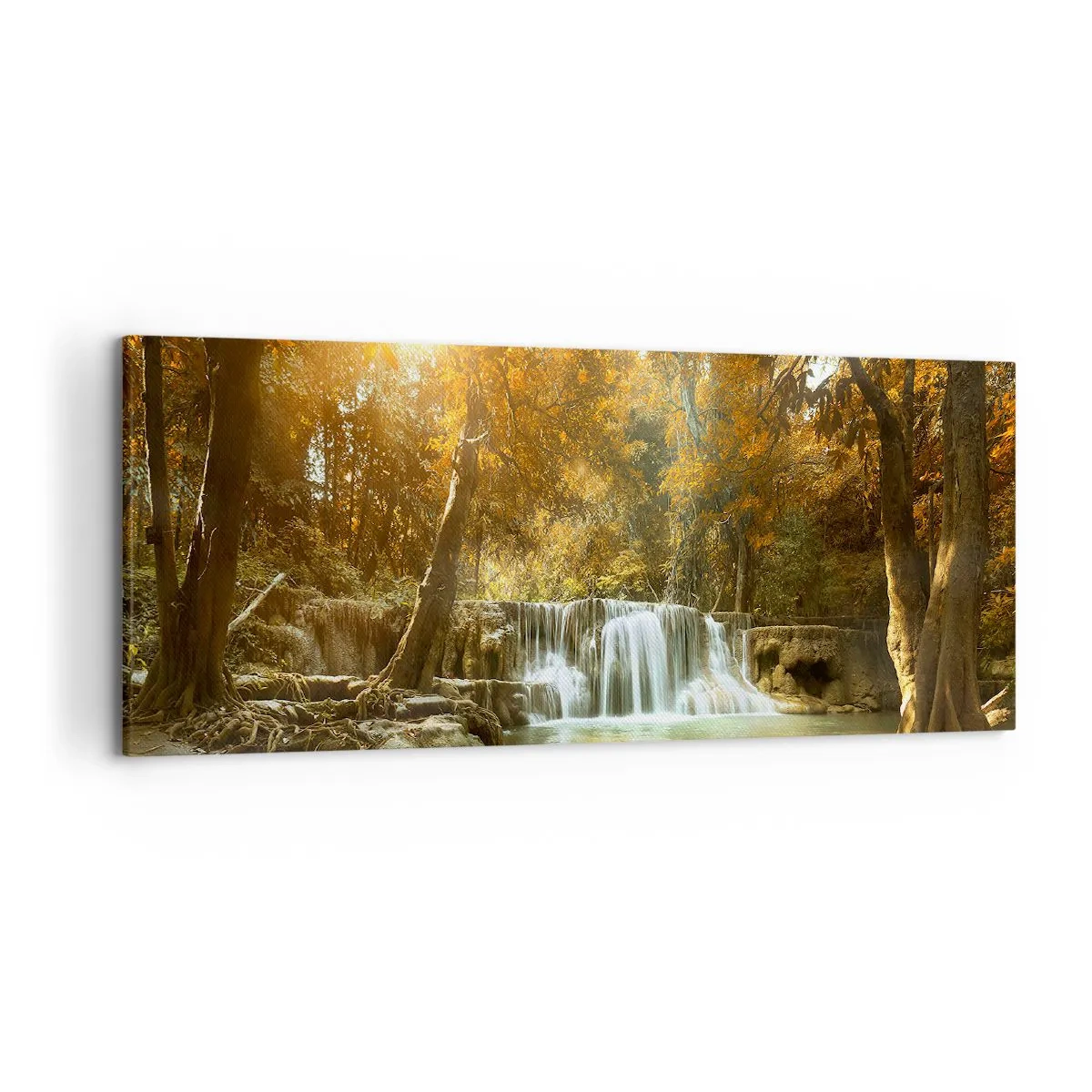 Schilderen op canvas - Park cascade - 120x50 cm