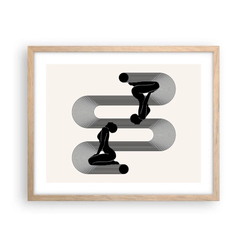 Een poster in een licht eiken lijst - Sensuele symmetrie - 50x40 cm