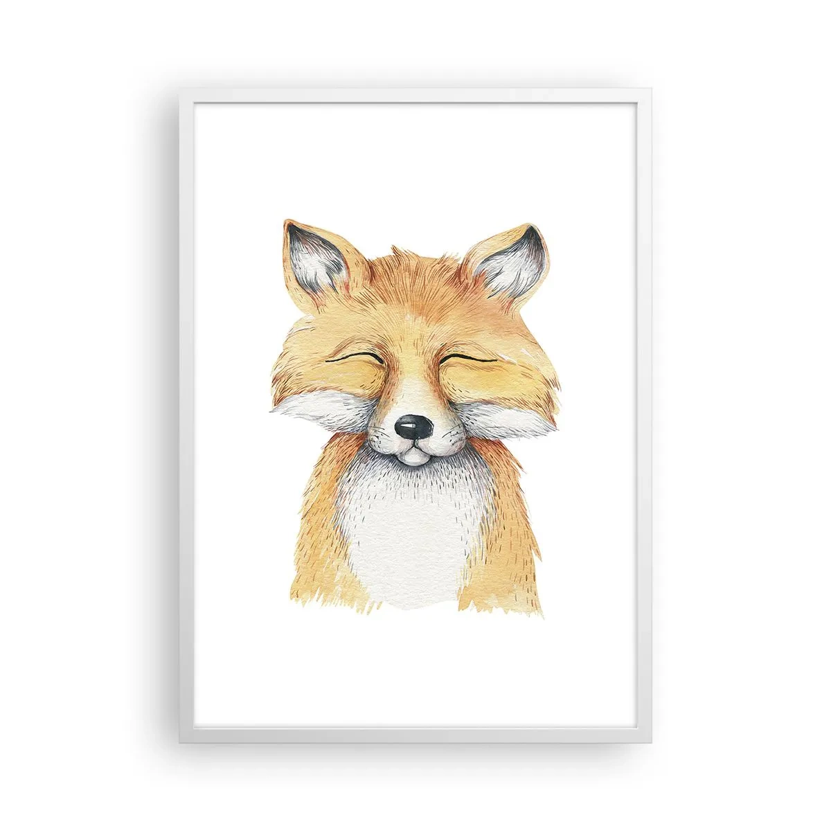 Poster in een witte lijst - Vossenstemmingen - 50x70 cm