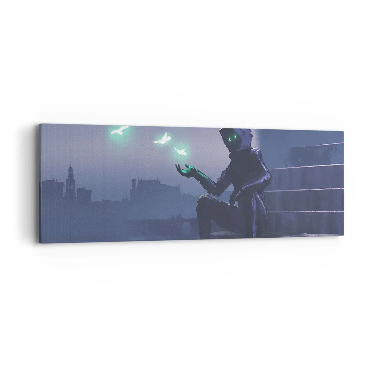 Schilderen op canvas - Het leven komt terug - 90x30 cm