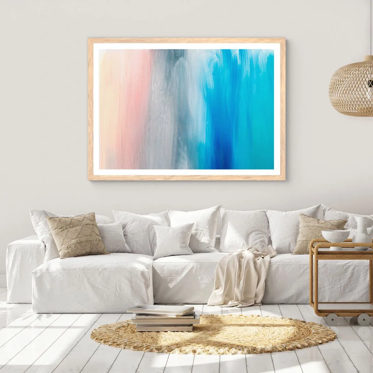 Een poster in een licht eiken lijst - Elementen: lucht - 91x61 cm