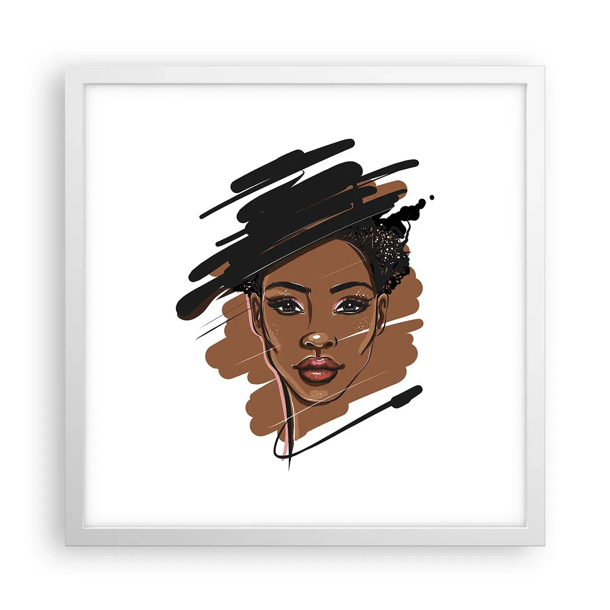 Poster in een witte lijst - Zoet als chocolade - 40x40 cm