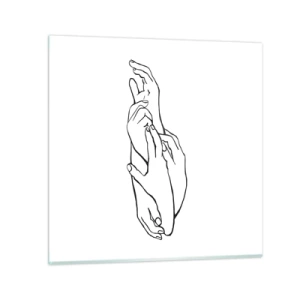 Schilderen op glas - Goede aanraking - 30x30 cm
