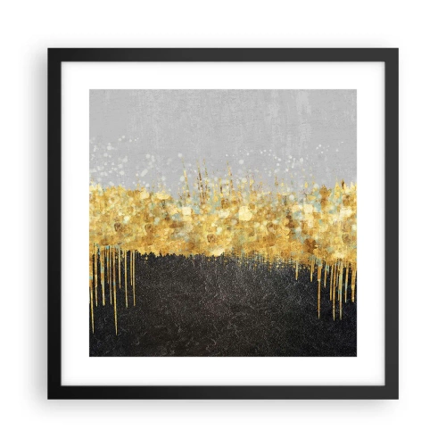 Poster in een zwarte lijst - Naar binnen en naar boven - 40x40 cm