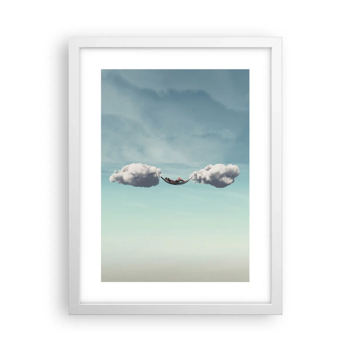 Poster in een witte lijst - Het geluk van het moment - 30x40 cm