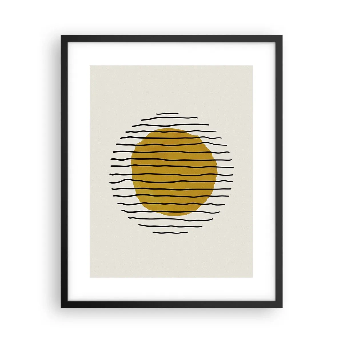 Poster in een zwarte lijst - Abstractie trillend van warmte - 40x50 cm