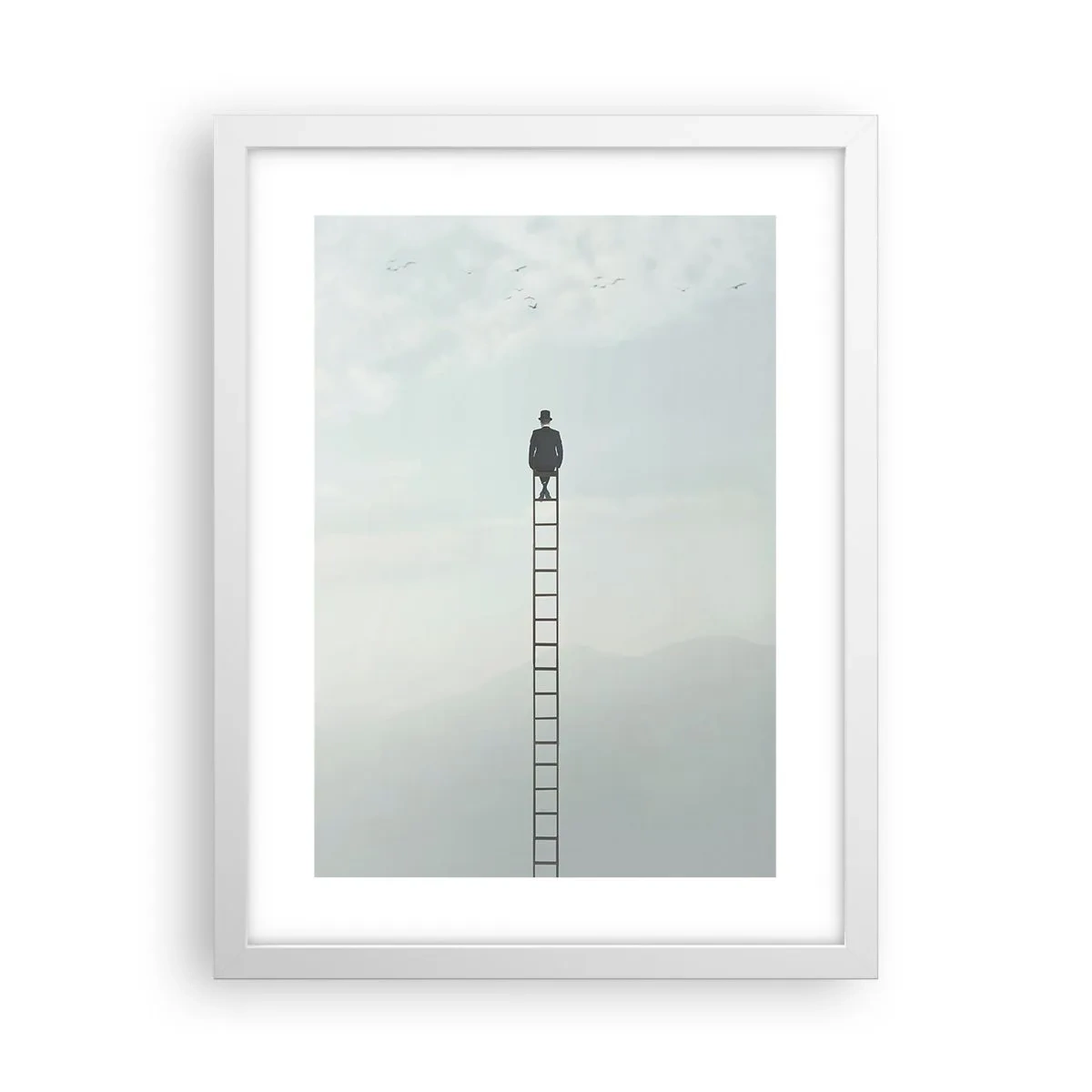 Poster in een witte lijst - Stap verder op! - 30x40 cm