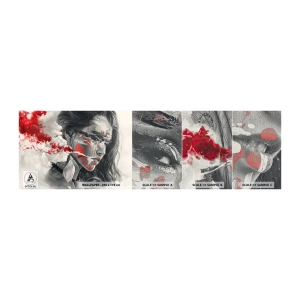 Fotobehang Monster Premium Canvas - In de dampen van absurditeit - Abstractie, Het gezicht van de vrouw, Portret van een vrouw - 100x30 cm