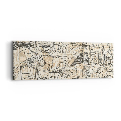 Schilderen op canvas - Het wacht om te worden gedecodeerd - 90x30 cm