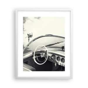 Poster in een witte lijst - Weer voor de rijken - 40x50 cm