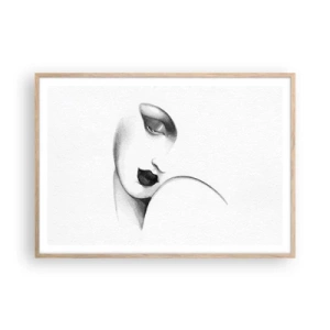 Een poster in een licht eiken lijst - In de stijl van Łempicka - 100x70 cm