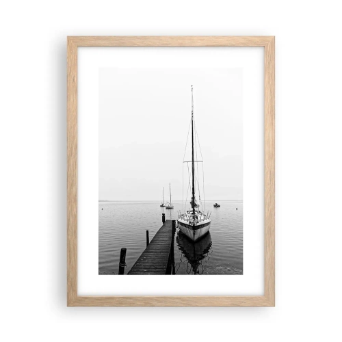 Een poster in een licht eiken lijst - Klaar om te vertrekken - 30x40 cm