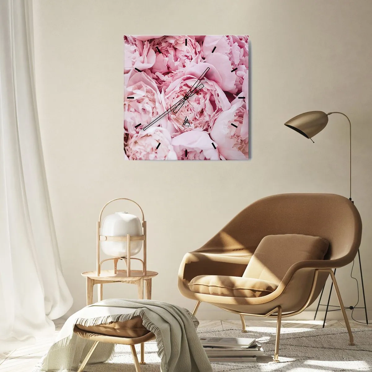 Wandklok - Klok - Knuffelend en geurig - 30x30 cm