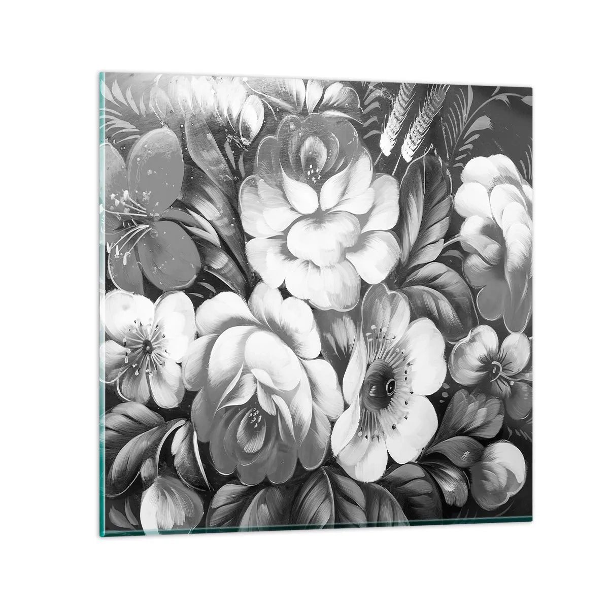 Schilderen op glas - Zelfs in grijs mooi - 50x50 cm