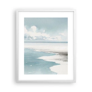 Poster in een witte lijst - Zachte vloed - 40x50 cm