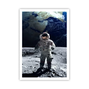 Poster - Groetjes van de maan - 70x100 cm