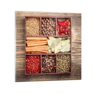 Schilderen op glas - Volgorde van vormen, boeket van aroma's - 30x30 cm