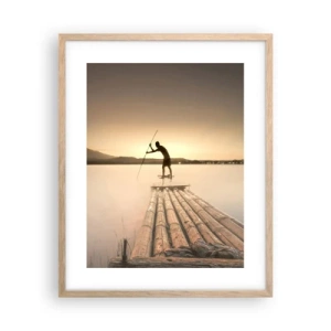 Een poster in een licht eiken lijst - Voor het slapen gaan - 40x50 cm