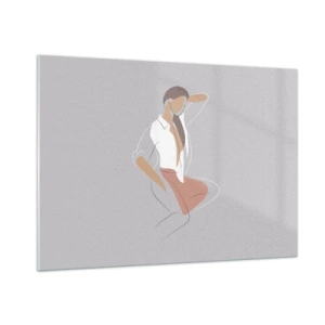 Schilderen op glas - Omtrek van gracieusheid - 100x70 cm