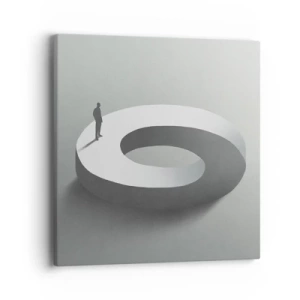 Schilderen op canvas - En wees hier slim - 40x40 cm