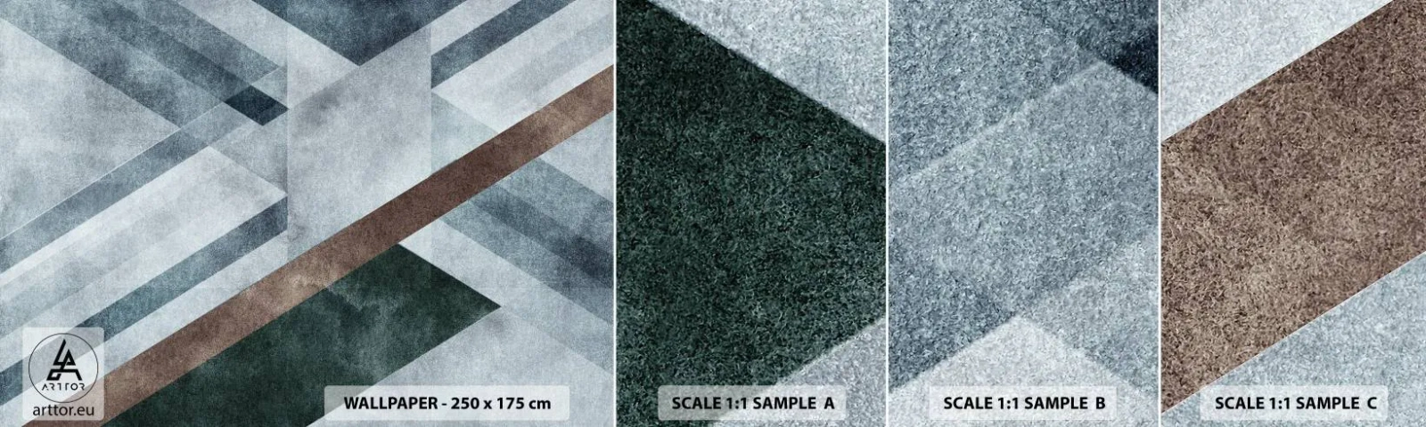 Fotobehang Staaltje Standard Eco - Verfijnde elegantie van geometrie - Lijnen, Geometrie, Abstractie - 100x30 cm