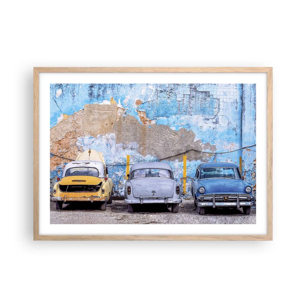 Een poster in een licht eiken lijst - Veteranenbijeenkomst - 70x50 cm