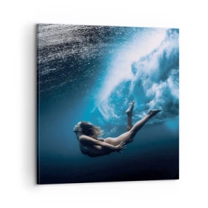 Schilderen op canvas - Een moderne zeemeermin - 60x60 cm