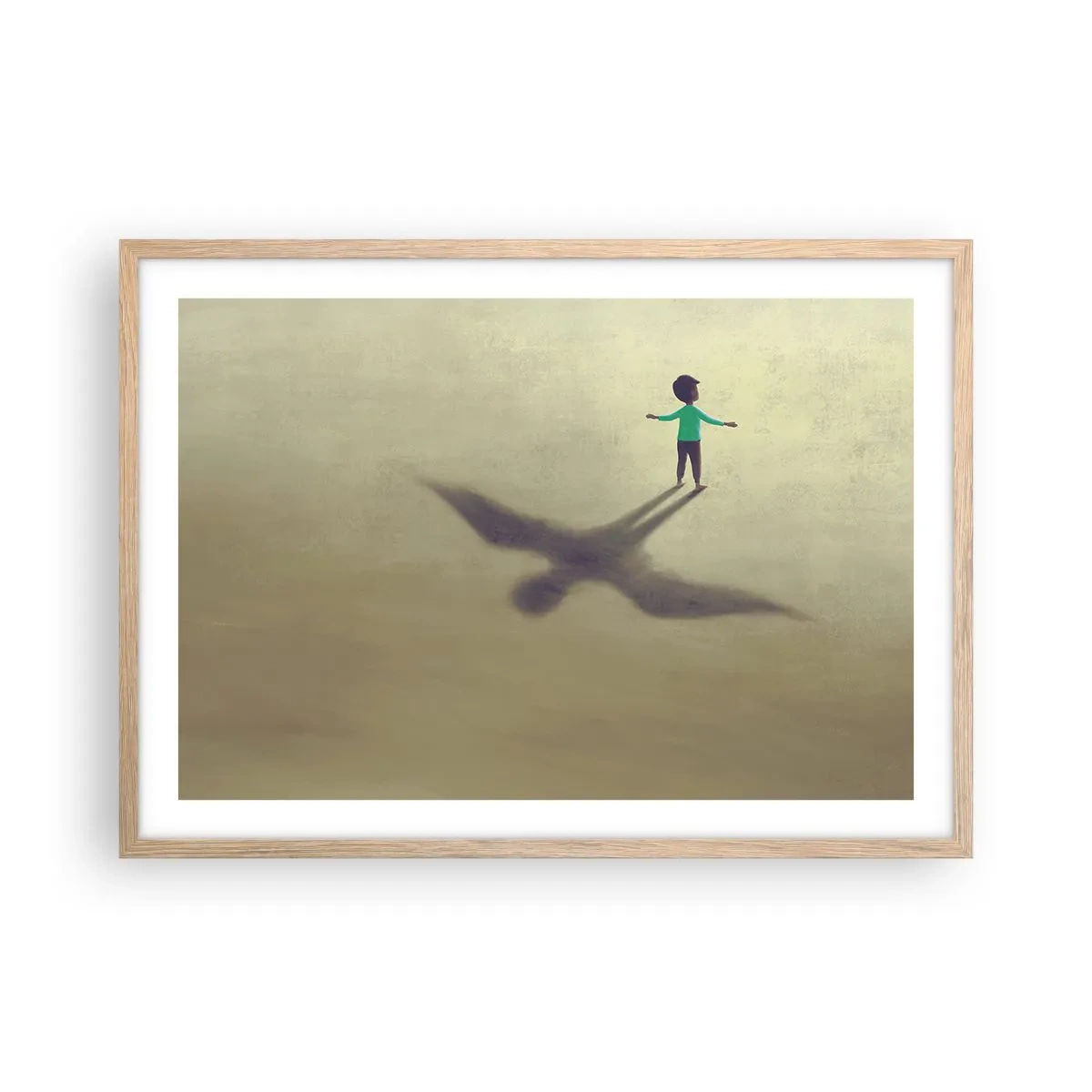 Een poster in een licht eiken lijst - De held van de toekomst - 70x50 cm