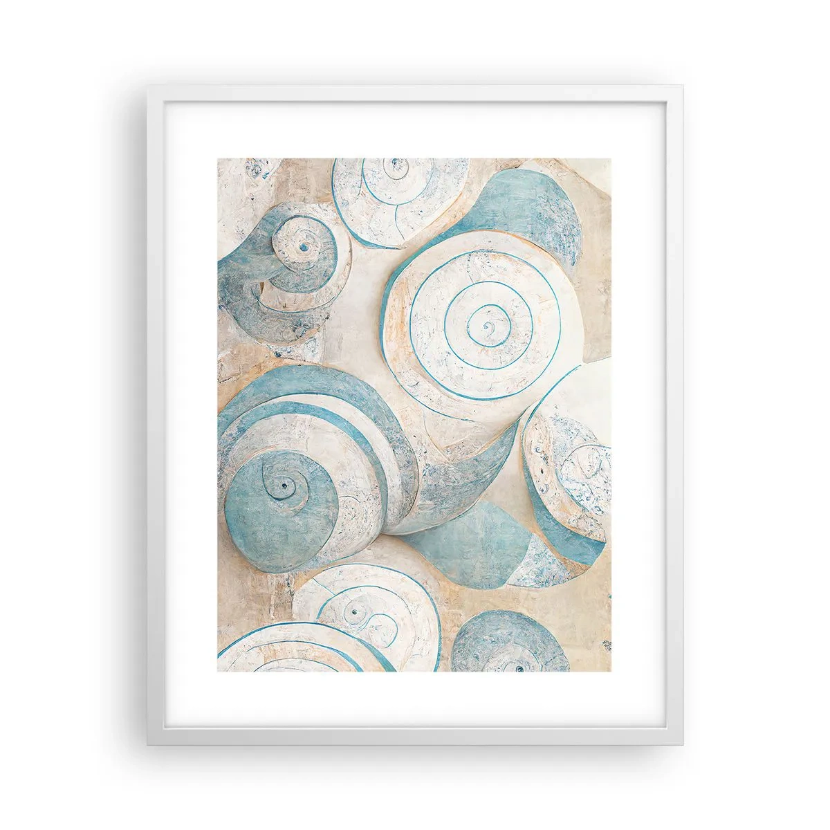 Poster in een witte lijst - Wat zit er in de schelp? - 40x50 cm