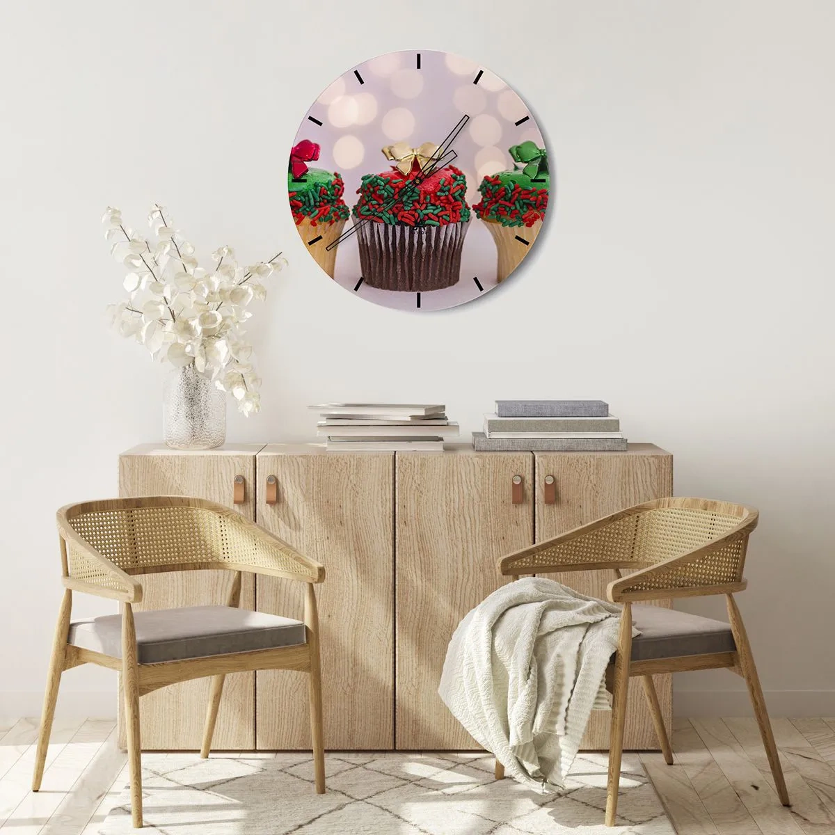 Wandklok - Klok - Snoepjes tot de strik  - 40x40 cm